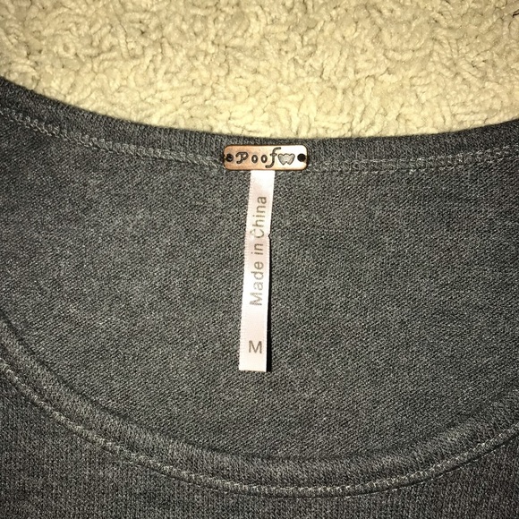 Poof Versatile Heathered Gray Bodycon Dress Casual Mini Stretch Size Medium - Picture 7 of 12